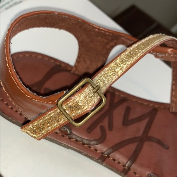 Roxy Gemma Gold Glitter Gladiator Sandals Size 6 - Picture 11 of 14